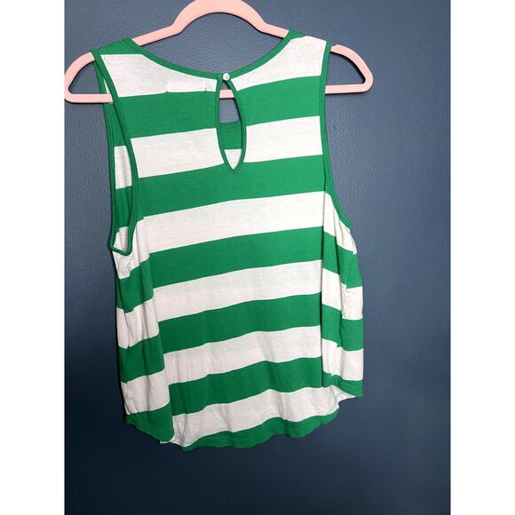 Gilly Hicks Tank Top Women's Size Large Striped Green White Layering Y2k Preppy - Picture 2 of 9